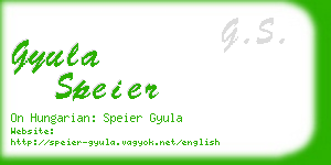 gyula speier business card